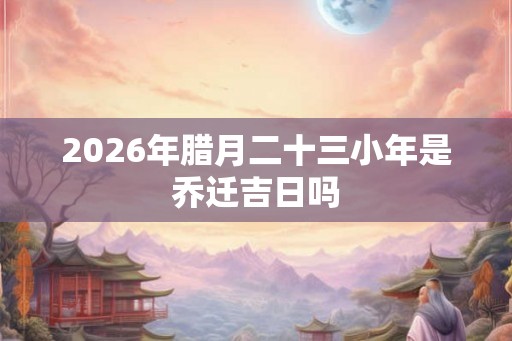 2026年腊月二十三小年是乔迁吉日吗