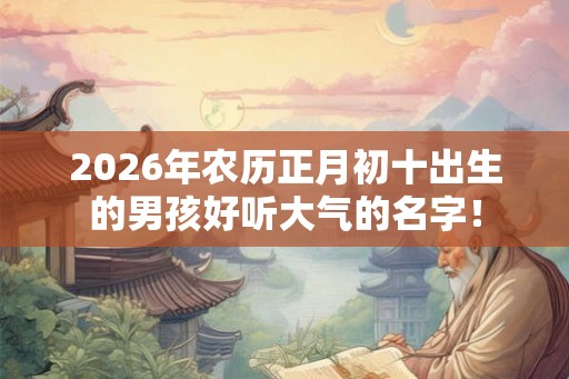 2026年农历正月初十出生的男孩好听大气的名字！