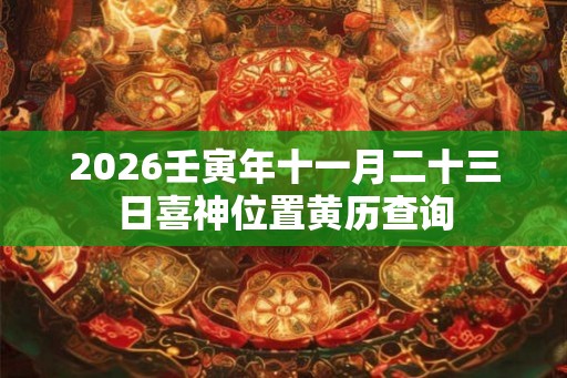 2026壬寅年十一月二十三日喜神位置黄历查询