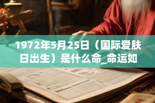 1972年5月25日(国际爱肤日出生)是什么命_命运如何 1972年5月25日(国际爱肤日出生)是什么命_命运如何