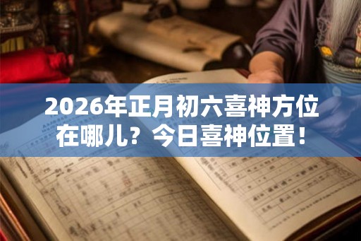 2026年正月初六喜神方位在哪儿？今日喜神位置！