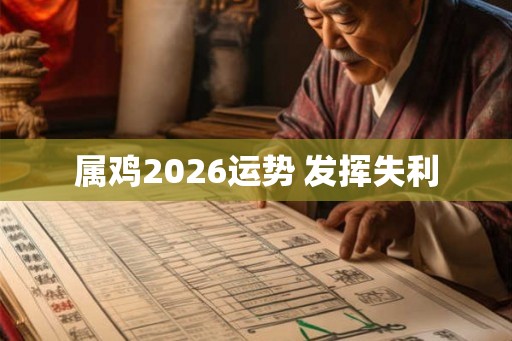 属鸡2026运势 发挥失利