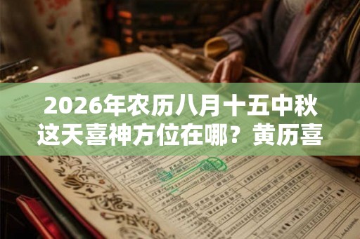 2026年农历八月十五中秋这天喜神方位在哪？黄历喜神位置