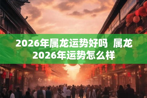 2026年属龙运势好吗 属龙2026年运势怎么样 2026年属龙运势好吗 属龙2026年运势怎么样