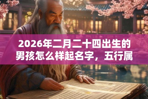 2026年二月二十四出生的男孩怎么样起名字，五行属什么