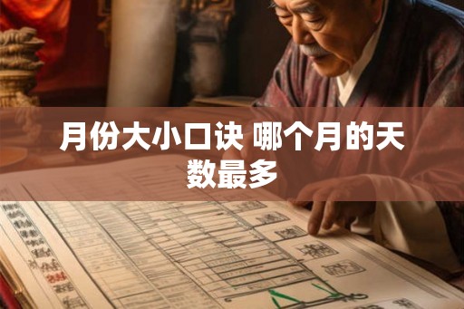 月份大小口诀 哪个月的天数最多