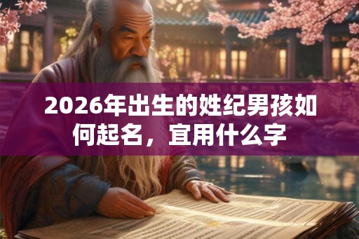 2026年出生的姓纪男孩如何起名，宜用什么字