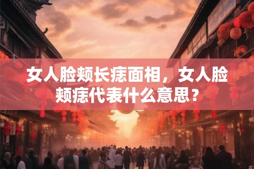 女人脸颊长痣面相，女人脸颊痣代表什么意思？
