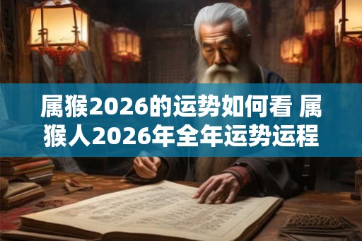 属猴2026的运势如何看 属猴人2026年全年运势运程