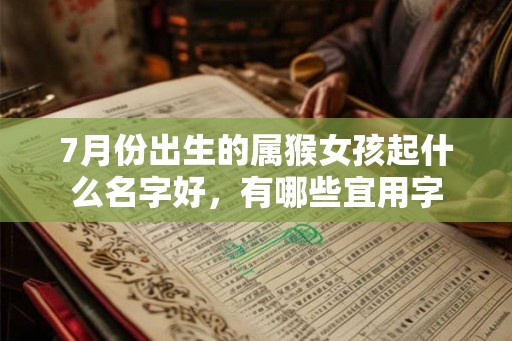 7月份出生的属猴女孩起什么名字好，有哪些宜用字