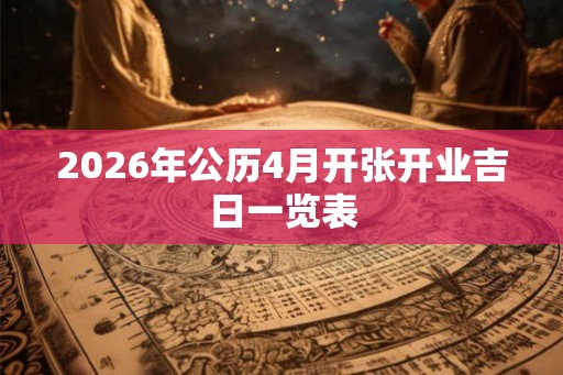 2026年公历4月开张开业吉日一览表 2026年公历4月开张开业吉日一览表