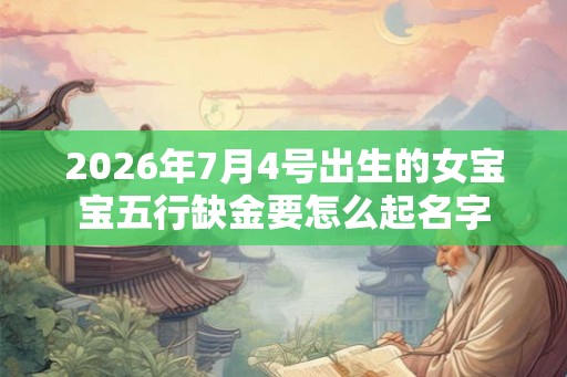2026年7月4号出生的女宝宝五行缺金要怎么起名字
