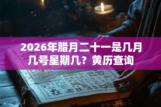 2026年腊月二十一是几月几号星期几？黄历查询