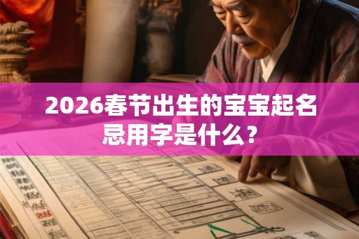 2026春节出生的宝宝起名忌用字是什么? 2026春节出生的宝宝起名忌用字是什么?
