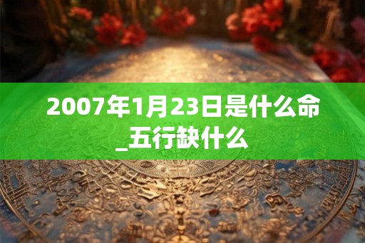 2007年1月23日是什么命_五行缺什么
