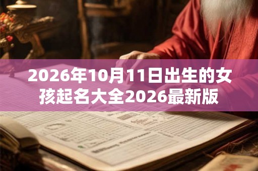 2026年10月11日出生的女孩起名大全2026最新版 2026年10月11日出生的女孩起名大全2026最新版