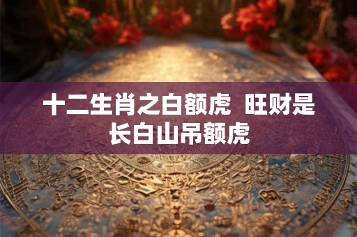 十二生肖之白额虎  旺财是长白山吊额虎