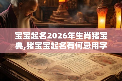 宝宝起名2026年生肖猪宝典,猪宝宝起名有何忌用字？