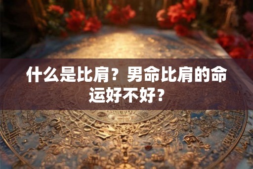 什么是比肩?男命比肩的命运好不好? 什么是比肩?男命比肩的命运好不好?