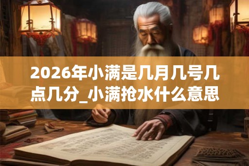 2026年小满是几月几号几点几分_小满抢水什么意思