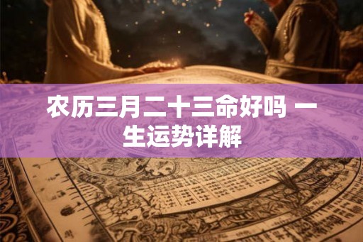 农历三月二十三命好吗 一生运势详解