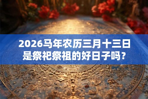 2026马年农历三月十三日是祭祀祭祖的好日子吗? 2026马年农历三月十三日是祭祀祭祖的好日子吗?