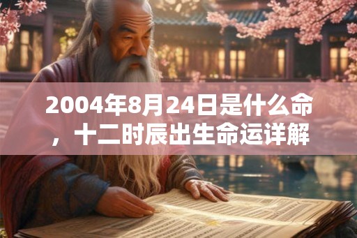 2004年8月24日是什么命，十二时辰出生命运详解
