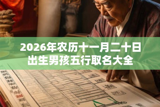 2026年农历十一月二十日出生男孩五行取名大全