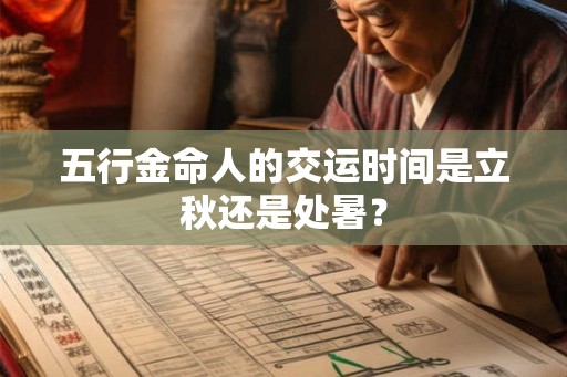 五行金命人的交运时间是立秋还是处暑？