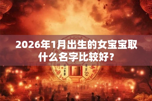 2026年1月出生的女宝宝取什么名字比较好？