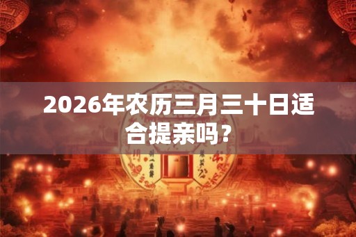 2026年农历三月三十日适合提亲吗? 2026年农历三月三十日适合提亲吗?