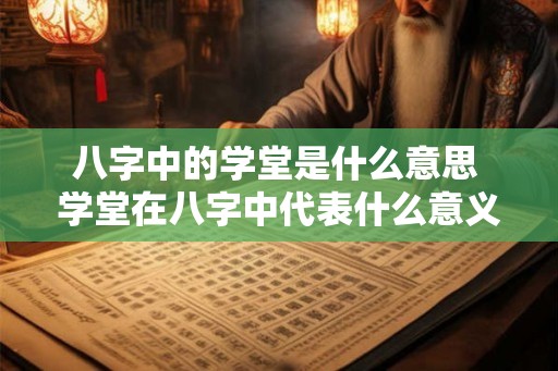 八字中的学堂是什么意思 学堂在八字中代表什么意义