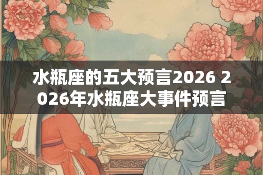 水瓶座的五大预言2026 2026年水瓶座大事件预言