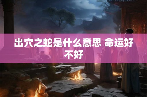 出穴之蛇是什么意思 命运好不好