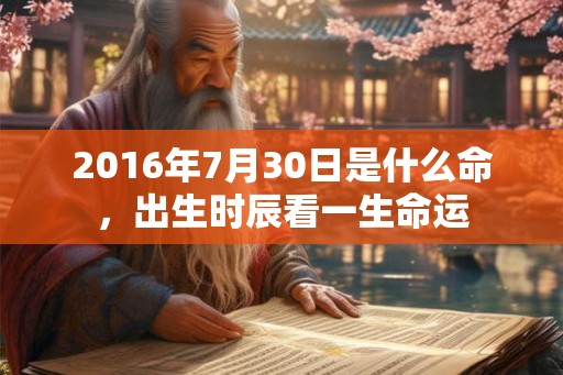 2016年7月30日是什么命,出生时辰看一生命运 2016年7月30日是什么命,出生时辰看一生命运