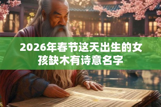2026年春节这天出生的女孩缺木有诗意名字