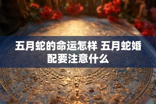 五月蛇的命运怎样 五月蛇婚配要注意什么