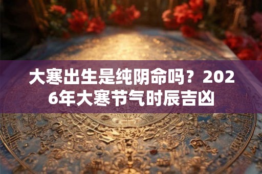 大寒出生是纯阴命吗?2026年大寒节气时辰吉凶 大寒出生是纯阴命吗?2026年大寒节气时辰吉凶