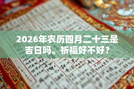 2026年农历四月二十三是吉日吗。祈福好不好？