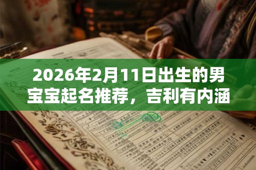 2026年2月11日出生的男宝宝起名推荐，吉利有内涵的名字