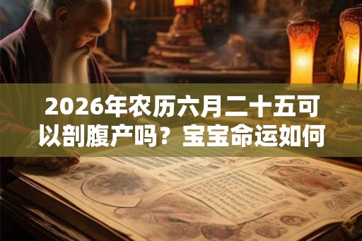 2026年农历六月二十五可以剖腹产吗?宝宝命运如何? 2026年农历六月二十五可以剖腹产吗?宝宝命运如何?