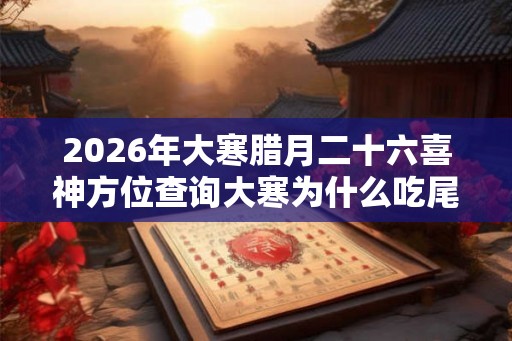 2026年大寒腊月二十六喜神方位查询大寒为什么吃尾牙宴？