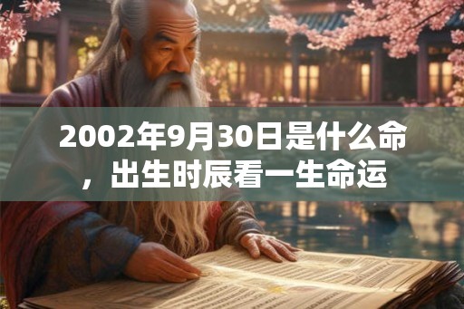 2002年9月30日是什么命，出生时辰看一生命运
