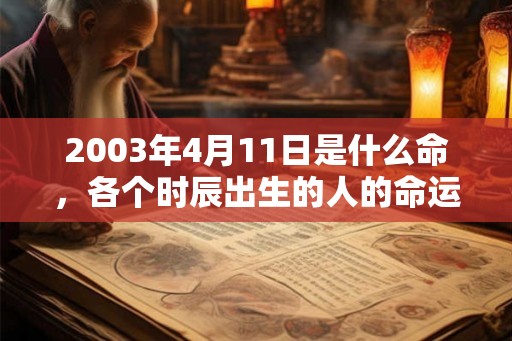 2003年4月11日是什么命,各个时辰出生的人的命运 2003年4月11日是什么命,各个时辰出生的人的命运
