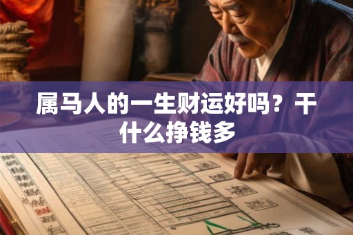 属马人的一生财运好吗？干什么挣钱多