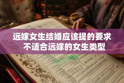 远嫁女生结婚应该提的要求  不适合远嫁的女生类型