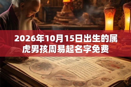 2026年10月15日出生的属虎男孩周易起名字免费