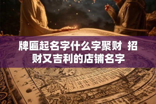 牌匾起名字什么字聚财 招财又吉利的店铺名字 牌匾起名字什么字聚财 招财又吉利的店铺名字