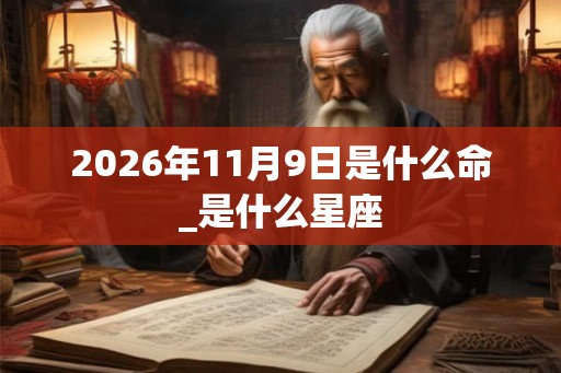 2026年11月9日是什么命_是什么星座