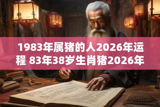 1983年属猪的人2026年运程 83年38岁生肖猪2026年运势
